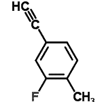 structure of CAS# 145069-53-0, 4-Ethynyl-2-Fluoro-1-Methylbenzene;3-Fluoro-4-methylphenylacetylene;4-ethynyl-2-fluoro-1-methyl-benzene