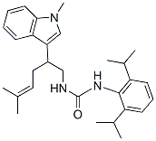 CAS 登录号：145131-52-8， 3-[2,6-二(丙-2-基)苯基]-1-[5-甲基-2-(1-甲基吲哚-3-基)己-4-烯基]脲