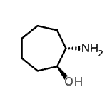结构式 CAS# 145166-04-7, (1S,2S)-2-氨基环庚醇
