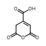 structure of CAS# 14556-16-2, 2,6-Dioxo-3,6-Dihydro-2H-Pyran-4-Carboxylic Acid;A-2460;TRANS-ACONITIC ANHYDRIDE