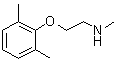 结构式 CAS# 14573-22-9, 2-(2,6-二甲基苯氧基)-N-甲基乙胺