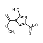 structure of CAS# 145799-16-2, Methyl 2-Methyl-4-Nitro-1H-Imidazole-1-Carboxylate;methyl 2-methyl-4-nitro-1H-imidazole-1-carboxylate