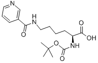structure of CAS# 14609-04-2, N2-[(1,1-Dimethylethoxy)Carbonyl]-N6-(3-Pyridinylcarbonyl)-L-Lysine