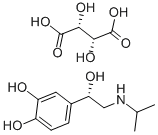 structure of CAS# 14638-70-1, (S)-(+)-Isoproterenol L(+)-Bitartrate;2,3-Dihydroxybutanedioic Acid;4-[1-Hydroxy-2-(Isopropylamino)Ethyl]Benzene-1,2-Diol;4-[1-Hydroxy-2-(Isopropylamino)Ethyl]Pyrocatechol;Tartaric Acid;Nsc220470