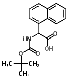 structure of CAS# 14675-99-1, ({[(2-Methyl-2-Propanyl)Oxy]Carbonyl}Amino)(1-Naphthyl)Acetic Acid;TERT-BUTOXYCARBONYLAMINO-NAPHTHALEN-1-YL-ACETICACID