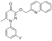 CAS#: 146824-87-5， 1-(3-Fluorophenyl)-6-Methyl-3-(Quinolin-2-Ylmethoxy)Pyridazin-4-One