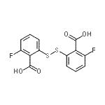 结构式 CAS# 147027-64-3, 2,2'-二硫烷二基二(6-氟苯甲酸)