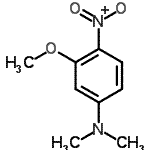 structure of CAS# 14703-82-3, 3-Methoxy-N,N-Dimethyl-4-Nitroaniline;(3-methoxy-4-nitrophenyl)dimethylamine;3-methoxy-N,N-dimethyl-4-nitroaniline;MFCD09972264