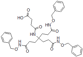 CAS#: 147219-26-9， 4-[[1,7-Dioxo-4-[3-Oxo-3-(Phenylmethoxyamino)Propyl]-1,7-Bis(Phenylmethoxyamino)Heptan-4-Yl]Amino]-4-Oxobutanoic Acid