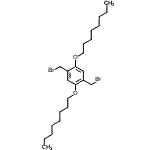 structure of CAS# 147274-72-4, 1,4-Bis(Bromomethyl)-2,5-Bis(Octyloxy)Benzene;2,5-Bis(bromomethyl)-1,4-bis(octyloxy)benzene;25-BIS -14-BIS B&;555045_ALDRICH