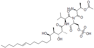 CAS#: 147334-91-6， [(2R,3S)-3-Amino-4-[[(2S)-2-[[(E,2R,3R,4R,5R)-3,5-Dihydroxy-2,4-Dimethyloctadec-12-Enoyl]Amino]-3-Methylbutanoyl]-[(2S)-1-Oxo-3-Sulfooxypropan-2-Yl]Amino]-4-Oxobutan-2-Yl] Acetate