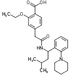 CAS#: 147852-26-4， 2-Ethoxy-4-[2-({3-Methyl-1-[2-(1-Piperidinyl)Phenyl]Butyl}Amino)-2-Oxoethyl]Benzoic Acid