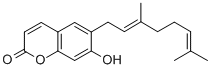 structure of CAS# 148-83-4, 6-[(2E)-3,7-Dimethyl-2,6-Octadien-1-Yl]-7-Hydroxy-2H-1-Benzopyran-2-One;6-[(2E)-3,7-Dimethylocta-2,6-Dienyl]-7-Hydroxychromen-2-One;6-(3,7-Dimethylocta-2,6-Dienyl)-7-Hydroxy-Chromen-2-One;6-[(2E)-3,7-Dimethylocta-2,6-Dienyl]-7-Hydroxy-Chromen-2-One