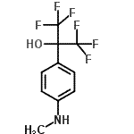 结构式 CAS# 1481-11-4, 1,1,1,3,3,3-六氟-2-[4-(甲基氨基)苯基]-2-丙醇