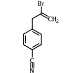 structure of CAS# 148252-40-8, 4-(2-Bromo-2-Propen-1-Yl)Benzonitrile;2-bromo-3-(4-cyanophenyl)-1-propene