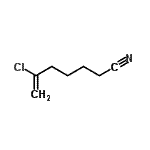 structure of CAS# 148252-47-5, 6-Chloro-6-Heptenenitrile;6-chloro-6-heptenenitrile;6-Chlorohept-6-enenitrile;MFCD00671839