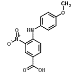 结构式 CAS# 148304-22-7, 4-[(4-甲氧基苯基)氨基]-3-硝基苯甲酸