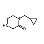 structure of CAS# 148336-01-0, 1-(Cyclopropylmethyl)-2-Piperazinone;1-(cyclopropylmethyl)piperazin-2-one
