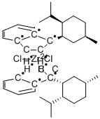 结构式 CAS# 148347-90-4, 二氯二[(1,2,3,3a,7a-H)-1-[5-甲基-2-(1-甲基乙基)环己基]-1H-茚-1-基]-锆立体异构体