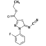 CAS#: 148367-80-0， Ethyl (5Z)-5-(Cyanoimino)-4-(2-Fluorophenyl)-4,5-Dihydro-1,3,4-Thiadiazole-2-Carboxylate