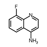 structure of CAS# 148401-38-1, 8-Fluoro-4-Quinolinamine;8-fluoro-4-quinolinamine;8-fluoro-4-quinolylamine;8-Fluoro-quinolin-4-ylamine
