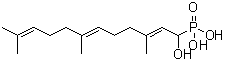 structure of CAS# 148796-53-6, [(2E,6E)-1-Hydroxy-3,7,11-Trimethyl-2,6,10-Dodecatrien-1-Yl]Phosphonic Acid;