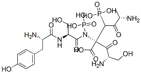 CAS#: 148832-06-8， (2R,5S)-5-Amino-2-[[(2S)-2-[[(2S)-2-Amino-3-(4-Hydroxyphenyl)Propanoyl]Amino]-3-Hydroxypropanoyl]-Phosphonoamino]-2-[(2S)-2-Amino-3-Hydroxypropanoyl]-4-Oxo-3-Phosphonohexanoic Acid