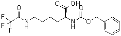 结构式 CAS# 14905-30-7, N<sup>2</sup>-[(苄氧基)羰基]-N<sup>6</sup>-(三氟乙酰基)-L-赖氨酸