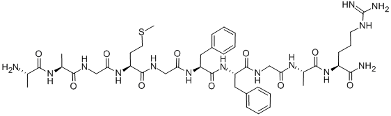 CAS#: 149097-04-1， Alanyl-alanyl-glycyl-methionyl-glycyl-phenylalanyl-phenylalanyl-glycyl-alanyl-argininamide