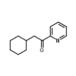 structure of CAS# 149108-75-8, 2-Cyclohexyl-1-(2-Pyridinyl)Ethanone;Cyclohexylmethyl 2-pyridyl ketone