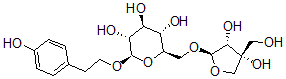 结构式 CAS# 149155-70-4, (2R,3S,4S,5R,6R)-2-[[(2R,3R,4R)-3,4-二羟基-4-(羟基甲基)四氢呋喃-2-基]氧基甲基]-6-[2-(4-羟基苯基)乙氧基]四氢吡喃-3,4,5-三醇