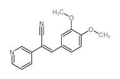 结构式 CAS# 149286-90-8, (Z)-3-(3,4-二甲氧基苯基)-2-吡啶-3-基丙-2-烯腈
