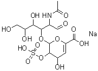 CAS#: 149368-04-7， 2-(acetylamino)-2-deoxy-3-O-(4-deoxy-2-O-sulfohex-4-enopyranuronosyl)-Hexose sodium salt (1:1)