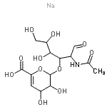 结构式 CAS# 149368-06-9, 2-(乙酰氨基)-2-脱氧-3-O-(4-脱氧己-4-烯吡喃糖基)-己糖钠盐(1:1)