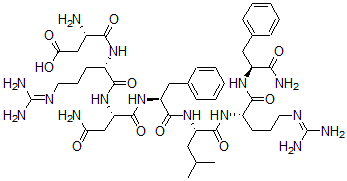 CAS#: 149471-11-4， Aspartyl-arginyl-asparaginyl-phenylalanyl-leucyl-arginyl-phenylalaninamide