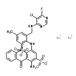 CAS#: 149530-93-8， Disodium 1-Amino-4-[(2-{[(5-Chloro-6-Fluoro-4-Pyrimidinyl)Amino]Methyl}-4-Methyl-6-Sulfonatophenyl)Amino]-9,10-Dioxo-9,10-Dihydro-2-Anthracenesulfonate