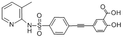 CAS#: 149556-49-0， 2-Hydroxy-5-[2-[4-[(3-Methylpyridin-2-Yl)Sulfamoyl]Phenyl]Ethynyl]Benzoic Acid