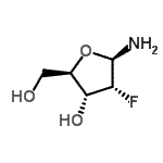 CAS 登录号：149624-24-8， 2-脱氧-2-氟-beta-D-呋喃核糖基胺