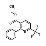 structure of CAS# 149770-27-4, Ethyl 2-Phenyl-6-(Trifluoromethyl)Nicotinate;2-Phenyl-6-trifluoromethyl-nicotinic acid ethyl ester