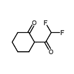 structure of CAS# 149894-28-0, 2-(Difluoroacetyl)Cyclohexanone;2-(2,2-Difluoroacetyl)cyclohexanone;2-(difluoroacetyl)cyclohexanone;2,2-difluoro-1-(2-oxocyclohexyl)ethan-1-one