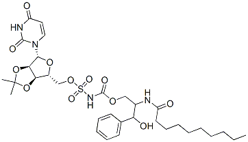 CAS#: 149992-49-4， [(2R)-2-(Decanoylamino)-3-Phenylpropyl] N-[[(4R,6R)-4-(2,4-Dioxopyrimidin-1-Yl)-2,2-Dimethyl-3a,4,6,6a-Tetrahydrofuro[3,4-d][1,3]Dioxol-6-Yl]Methoxysulfonyl]Carbamate