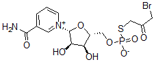 CAS#: 150035-59-9， (3-Bromo-2-Oxopropyl)Sulfanyl-[[(2R,3S,4R,5R)-5-(3-Carbamoylpyridin-1-Ium-1-Yl)-3,4-Dihydroxyoxolan-2-Yl]Methoxy]Phosphinate
