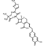 CAS#: 150256-26-1， (6R)-7-{[(2-Amino-1,3-Thiazol-4-Yl){[(2-Carboxy-2-Propanyl)Oxy]Imino}Acetyl]Amino}-3-[3-(7-Hydroxy-6-Oxo-2(6H)-Isoquinolinyl)-1-Propen-1-Yl]-8-Oxo-5-Thia-1-Azabicyclo[4.2.0]Oct-2-Ene-2-Carboxylic Acid