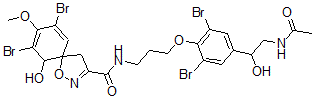 CAS#: 150417-69-9， N-[3-[4-(2-Acetamido-1-Hydroxyethyl)-2,6-Dibromophenoxy]Propyl]-7,9-Dibromo-6-Hydroxy-8-Methoxy-1-Oxa-2-Azaspiro[4.5]Deca-2,7,9-Triene-3-Carboxamide