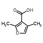 structure of CAS# 15058-72-7, 2,4-Dimethyl-3-Furoic Acid;2,4-dimethylfuran-3-carboxylic acid;2,4-Dimethyl-furan-3-carboxylic acid
