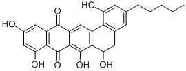 CAS#: 151013-38-6， (-)-5,6-Dihydro-1,6,7,9,11-Pentahydroxy-3-Pentylbenzo(a)Naphthacene-8,13-Dione