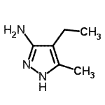 structure of CAS# 151521-79-8, 4-Ethyl-5-Methyl-1H-Pyrazol-3-Amine;4-ethyl-5-methyl-1H-pyrazol-3-amine;4-Ethyl-5-methyl-2H-pyrazol-3-ylamine;BAS 10154144