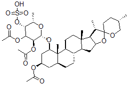 CAS#: 151589-16-1， 1-O-(2',3'-Diacetylfucopyranosyl-(4'-Sulfate))-5-Spirostan-1-Ol 3-Acetate