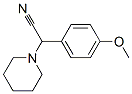 structure of CAS# 15190-14-4, 2-(4-Methoxyphenyl)-2-Piperidinoacetonitrile;2-(4-Methoxyphenyl)-2-(1-Piperidyl)Acetonitrile;2-(4-Methoxyphenyl)-2-Piperidino-Acetonitrile;2-(4-Methoxyphenyl)-2-Piperidin-1-Yl-Ethanenitrile