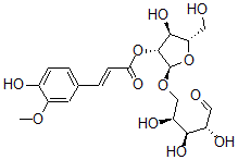 CAS#: 152040-94-3， [(2R,3R,4S,5S)-4-Hydroxy-5-(Hydroxymethyl)-2-[(2S,3S,4R)-2,3,4-Trihydroxy-5-Oxopentoxy]Oxolan-3-Yl] (E)-3-(4-Hydroxy-3-Methoxyphenyl)Prop-2-Enoate